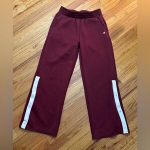 Champion Kids Maroon Track Pants with White Accents